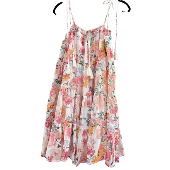 LAST CHANCE Storia Floral Smocked Mini Babydoll Dress - Picture 2 of 7